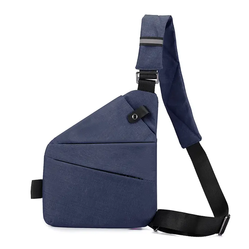 Pink Anti-Theft Crossbody Chest Bag for Men