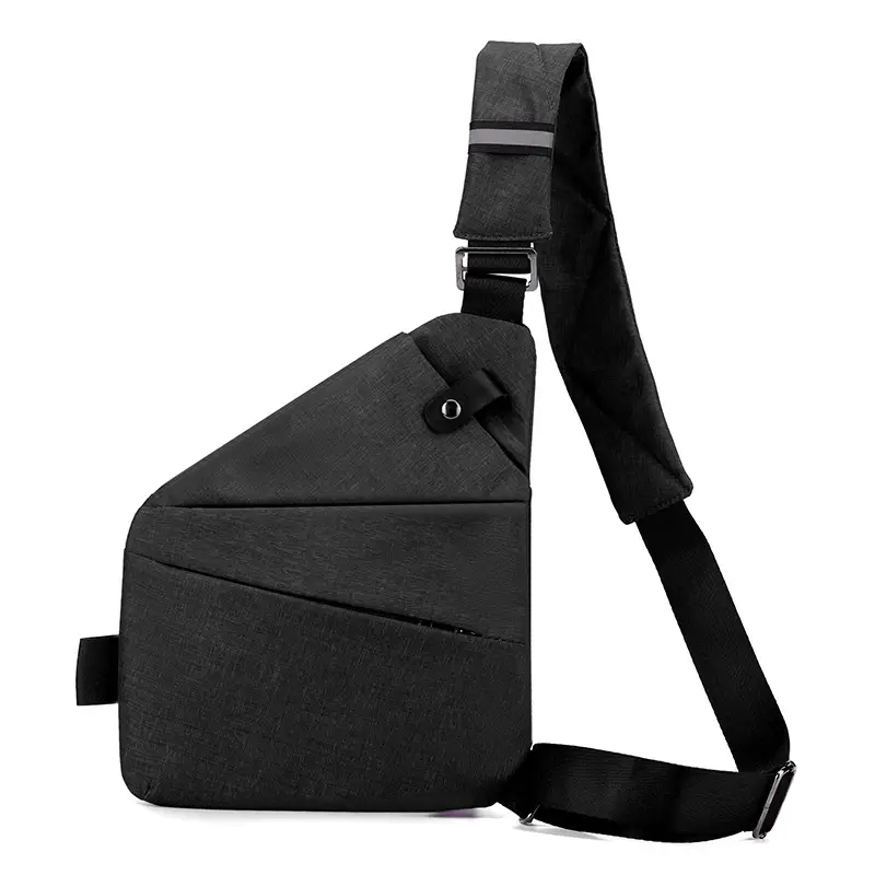 Pink Anti-Theft Crossbody Chest Bag for Men