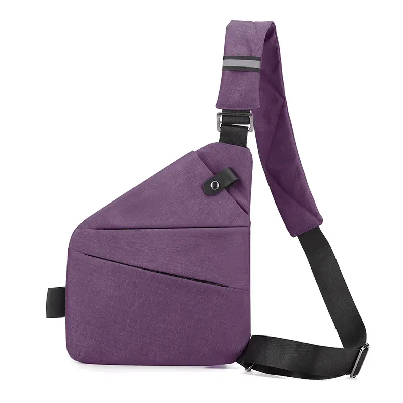 Pink Anti-Theft Crossbody Chest Bag for Men