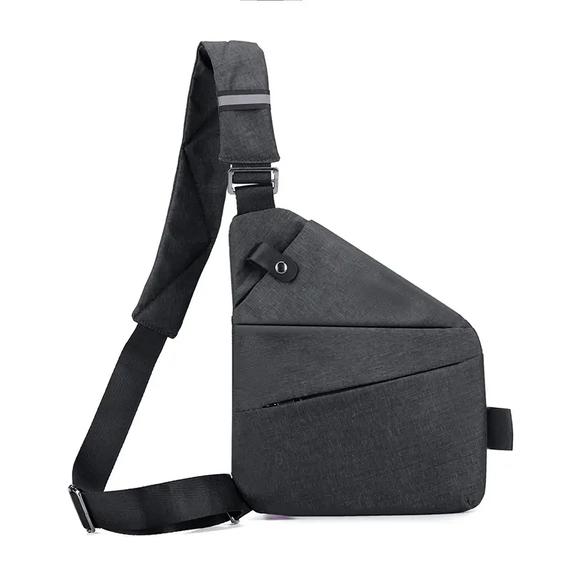 Pink Anti-Theft Crossbody Chest Bag for Men