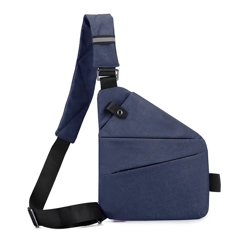 Pink Anti-Theft Crossbody Chest Bag for Men