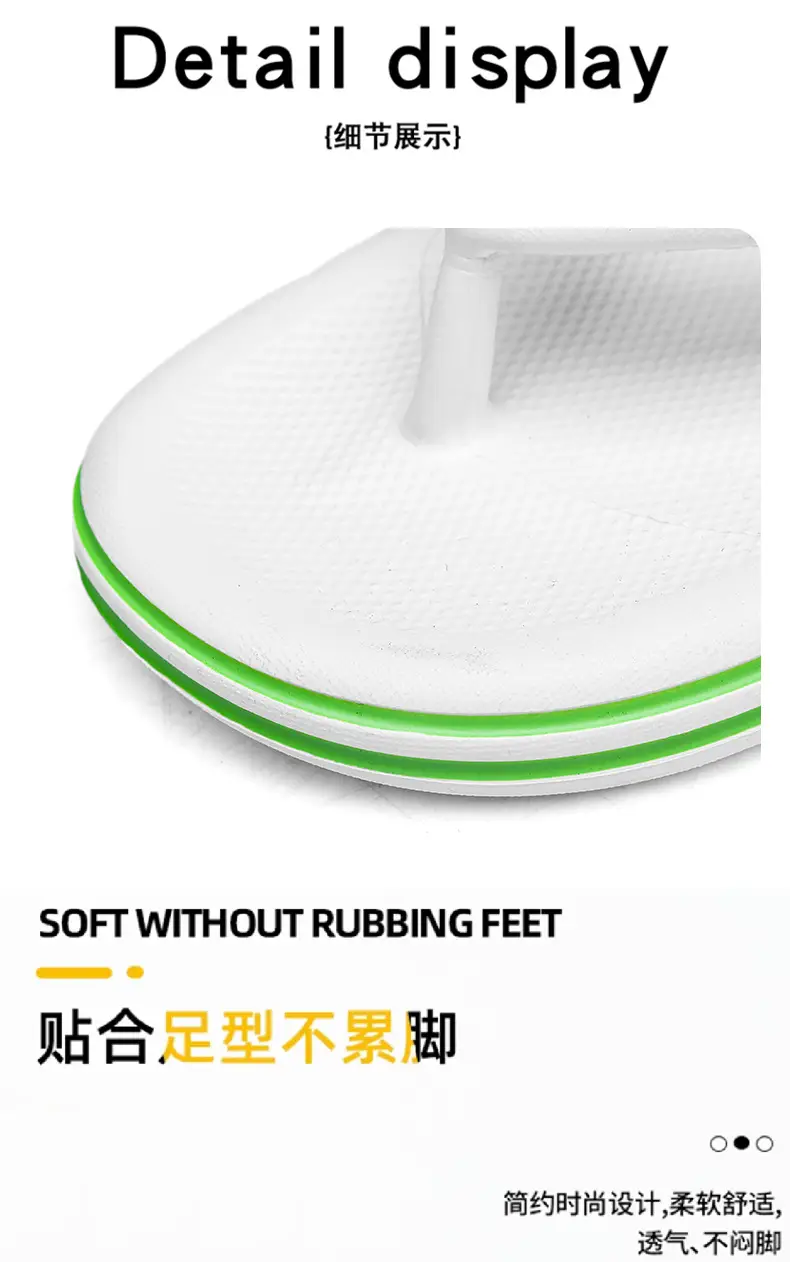 Men's White Orange Angle Open Toe Slippers — feature 4