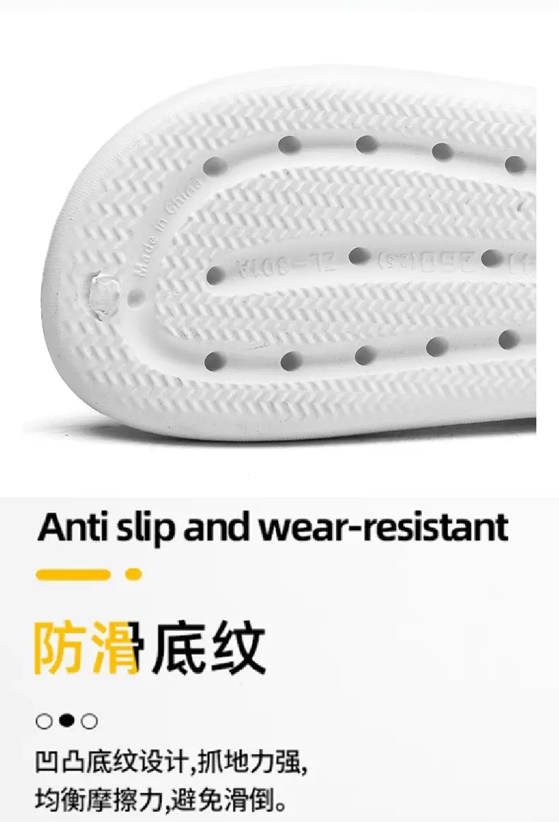 Men's White Orange Angle Open Toe Slippers — feature 5