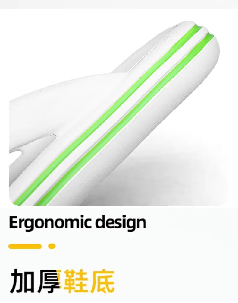 Men's White Orange Angle Open Toe Slippers — feature 6