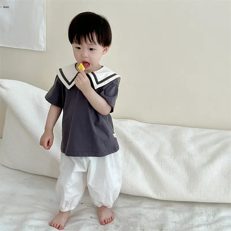 Boys' Thin Korean Style Lapp T-Shirt Anti-Mosquito Pants Set — feature 6