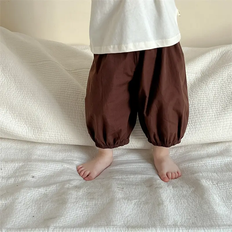 Baby's Brown Loose Summer T-shirt Suit - Image 2
