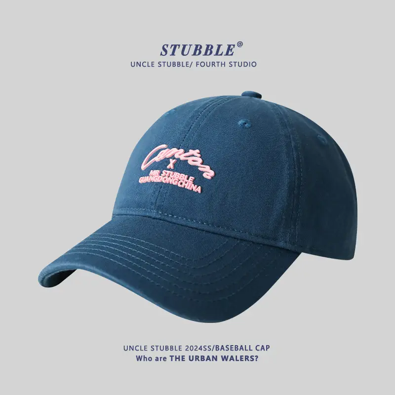 Purple Korean Embroidered Baseball Cap for Men Women - Image 10
