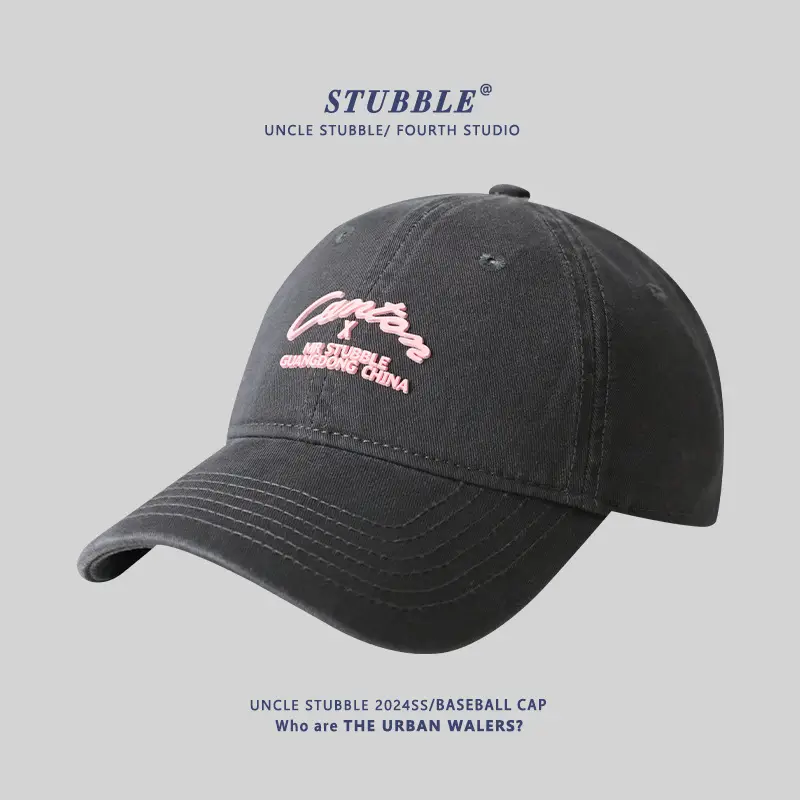 Purple Korean Embroidered Baseball Cap for Men Women - Image 16