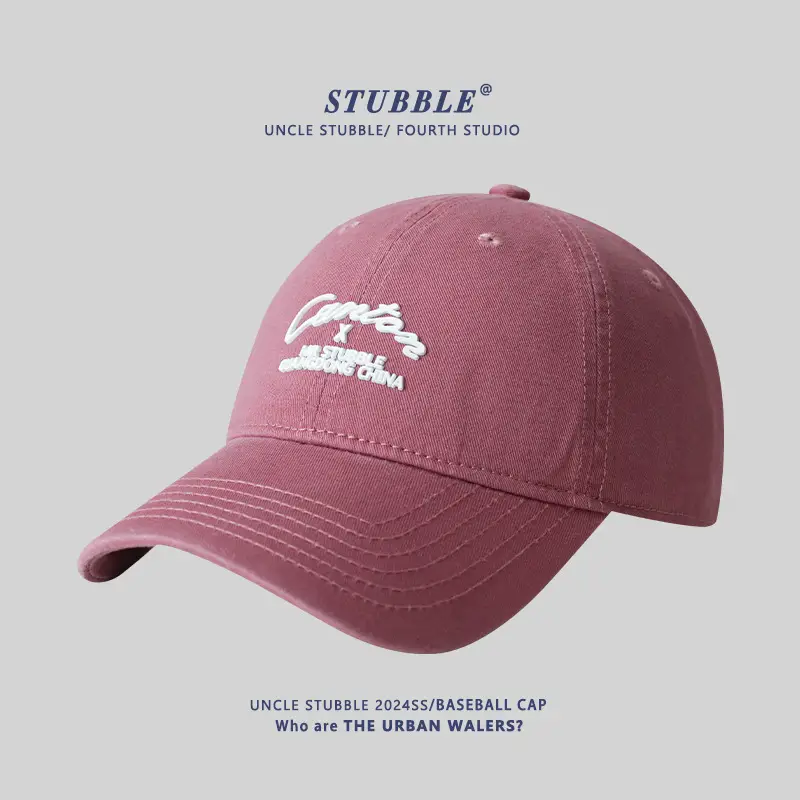Purple Korean Embroidered Baseball Cap for Men Women - Image 6