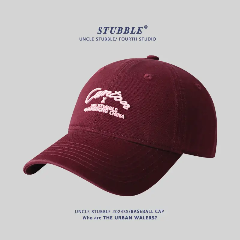 Purple Korean Embroidered Baseball Cap for Men Women - Image 8