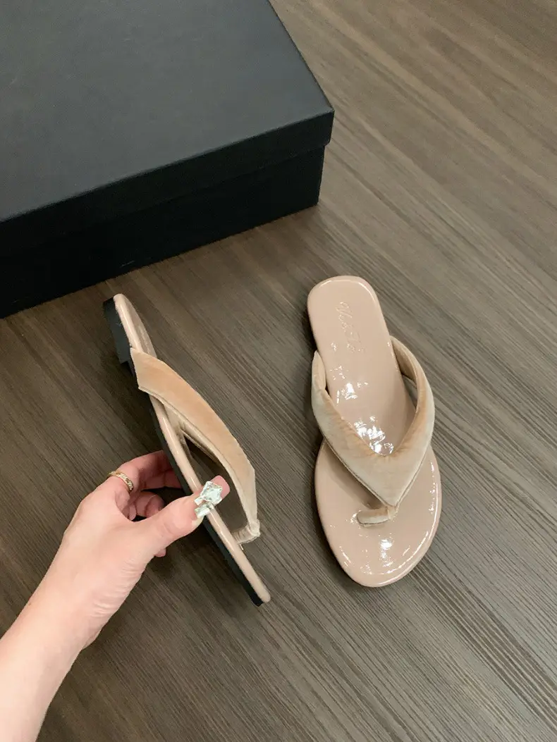 Flat Slippers Women's Summer Outer Wear New Korean-style Flip-flops French Retro Dress Elegant Toe Sandals — feature 9