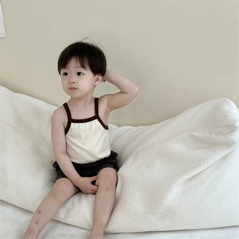 Baby's Brown Shorts Set Summer Two Piece - Image 8