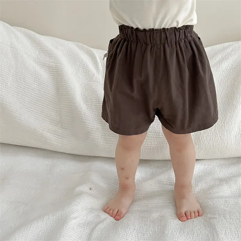 Baby's Brown Shorts Set Summer Two Piece - Image 2