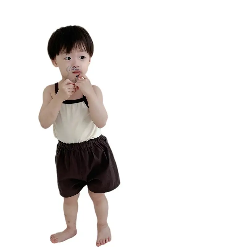 Baby's Brown Shorts Set Summer Two Piece - Image 9
