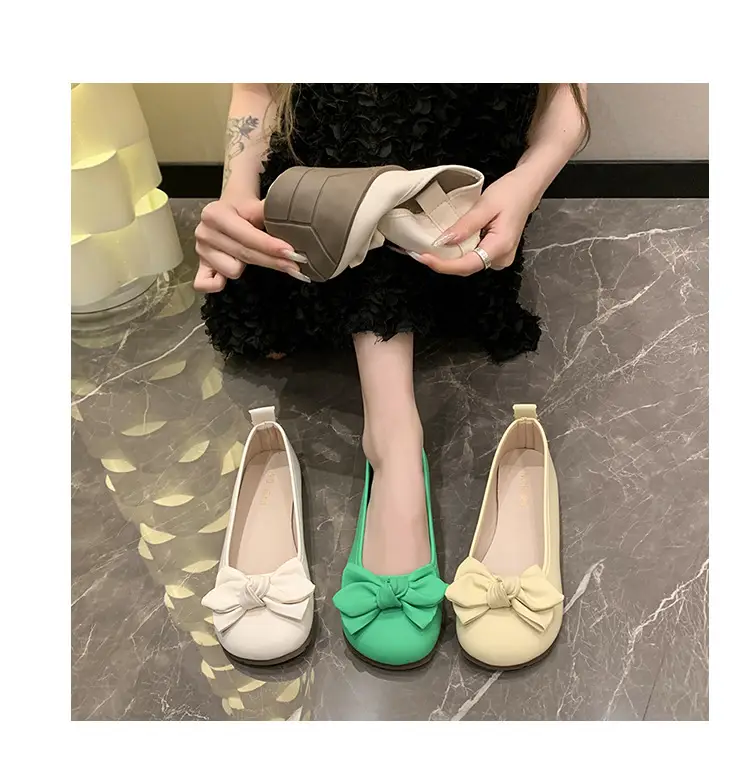 French Bow Flat Shoes for Women 2023 Summer — feature 18