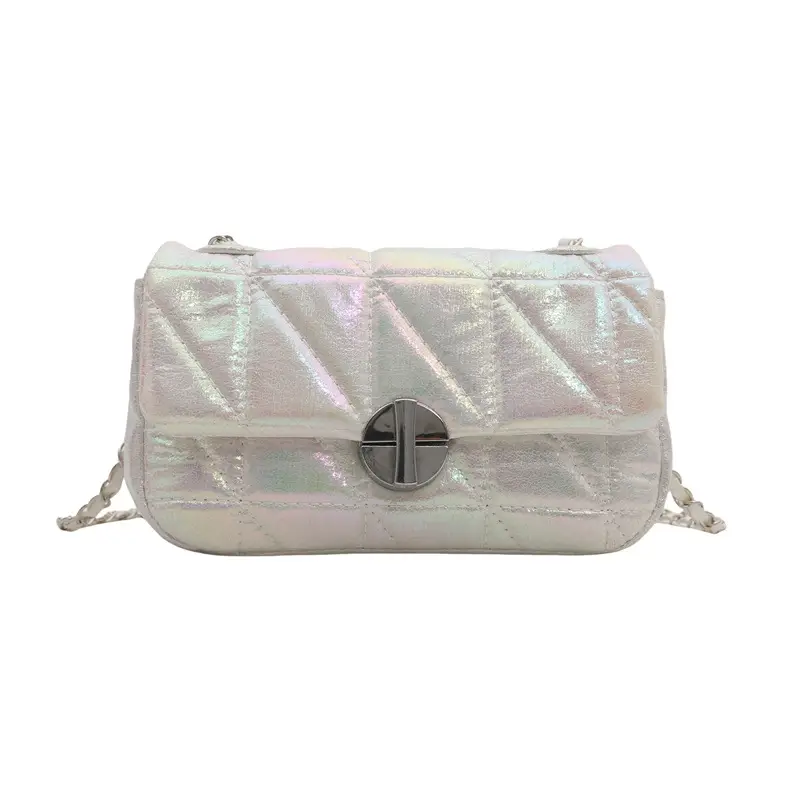 Korean Style Rhombic Silver Crossbody Bag
