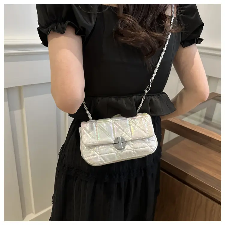 Korean Style Rhombic Silver Crossbody Bag — feature 10