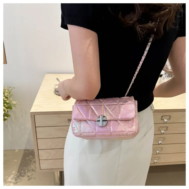 Korean Style Rhombic Silver Crossbody Bag — feature 15