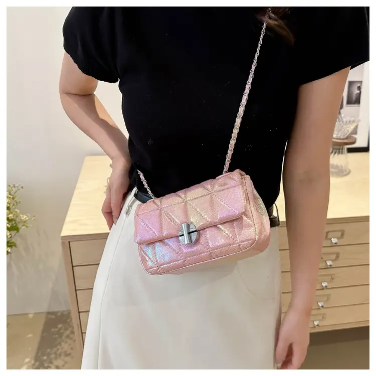 Korean Style Rhombic Silver Crossbody Bag — feature 16
