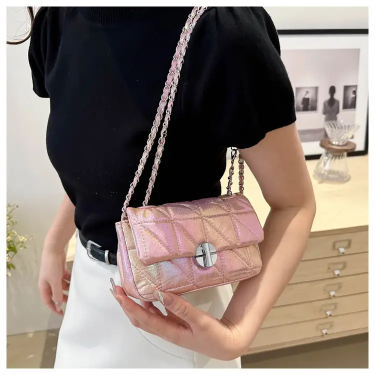 Korean Style Rhombic Silver Crossbody Bag — feature 18