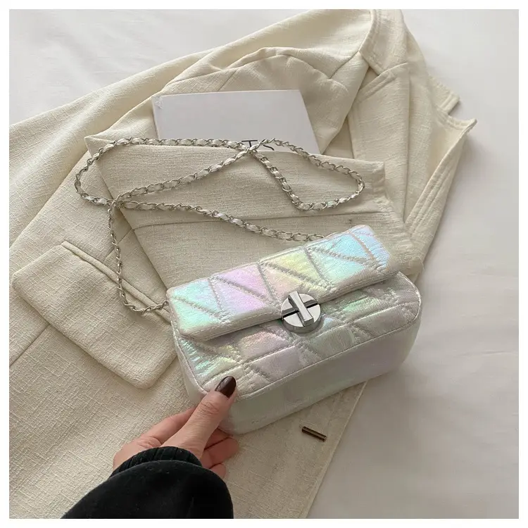 Korean Style Rhombic Silver Crossbody Bag — feature 25
