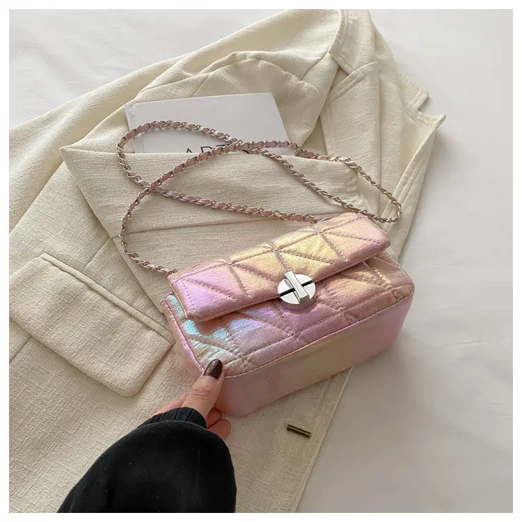 Korean Style Rhombic Silver Crossbody Bag — feature 26