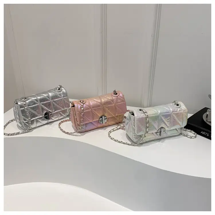 Korean Style Rhombic Silver Crossbody Bag — feature 27