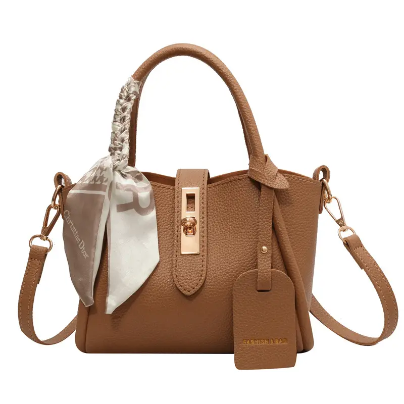 Brown Women's Shoulder Messenger Bag with Chain Strap - Image 13