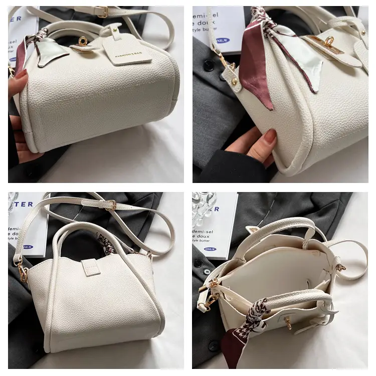 Brown Women's Shoulder Messenger Bag with Chain Strap — feature 7