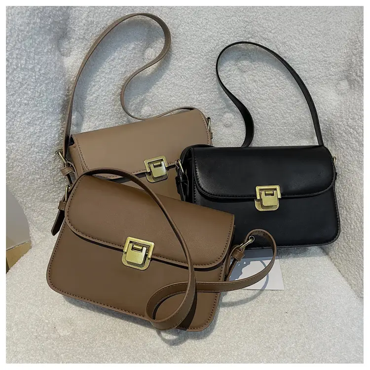 Small Square Brown Crossbody Bag for Women - Image 5