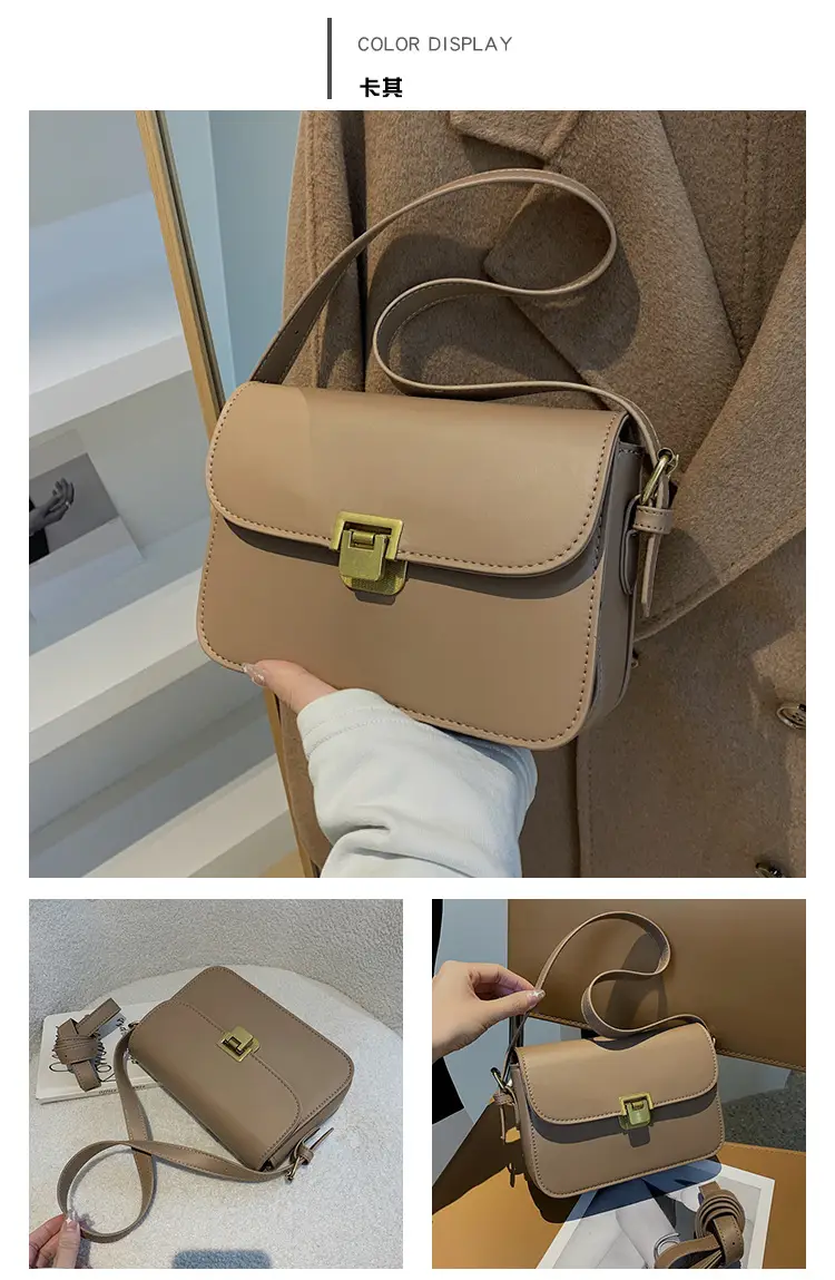 Small Square Brown Crossbody Bag for Women — feature 10