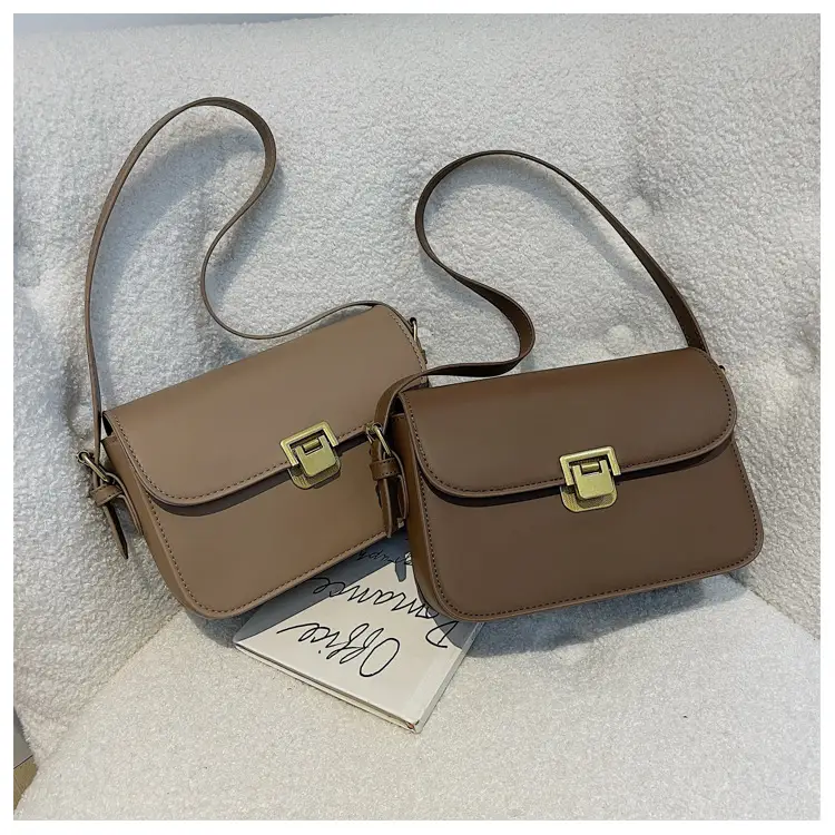 Small Square Brown Crossbody Bag for Women — feature 13