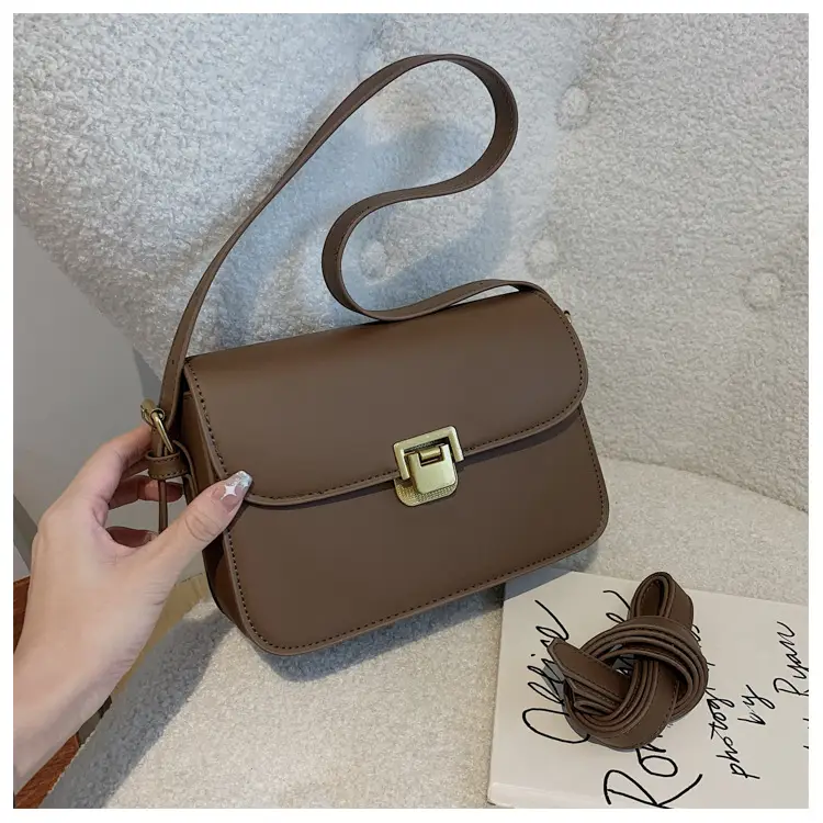 Small Square Brown Crossbody Bag for Women — feature 15