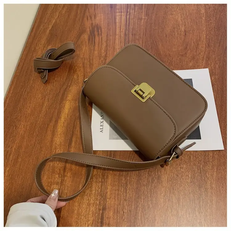 Small Square Brown Crossbody Bag for Women — feature 16