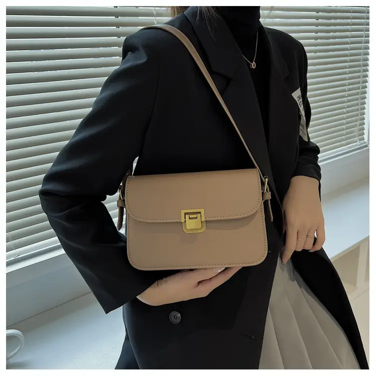 Small Square Brown Crossbody Bag for Women — feature 22