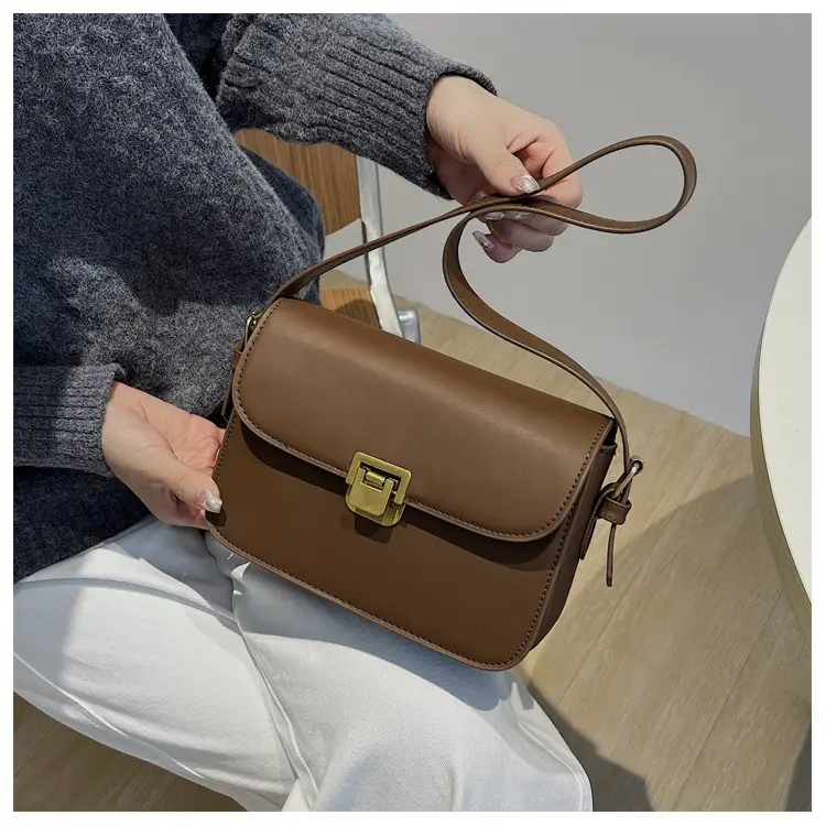 Small Square Brown Crossbody Bag for Women — feature 27