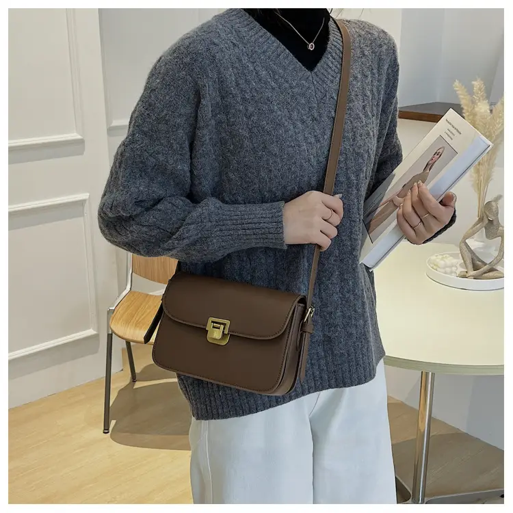 Small Square Brown Crossbody Bag for Women — feature 33