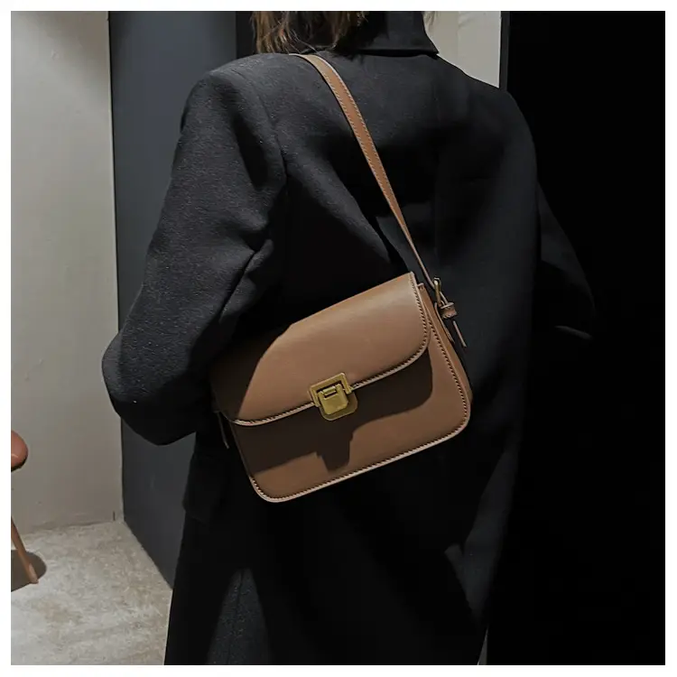 Small Square Brown Crossbody Bag for Women — feature 35