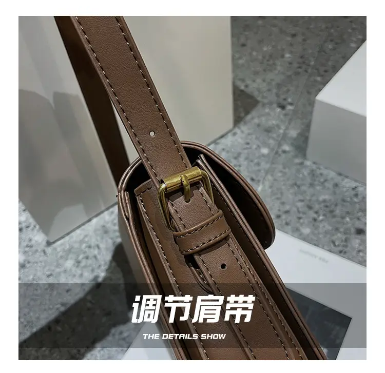 Small Square Brown Crossbody Bag for Women — feature 4