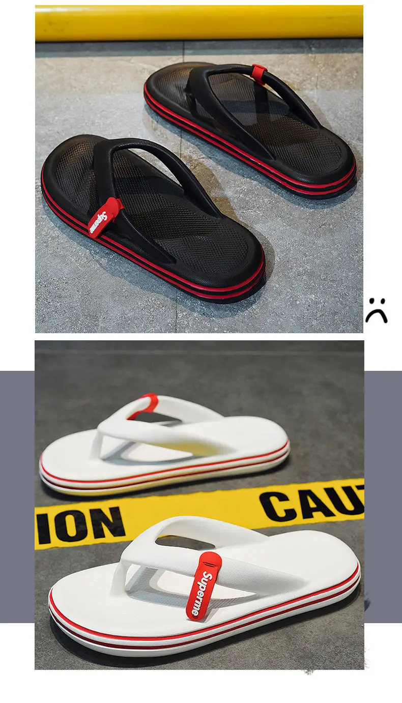 Men's White Flip-Flops Thick Sole Non-Slip Summer — feature 11