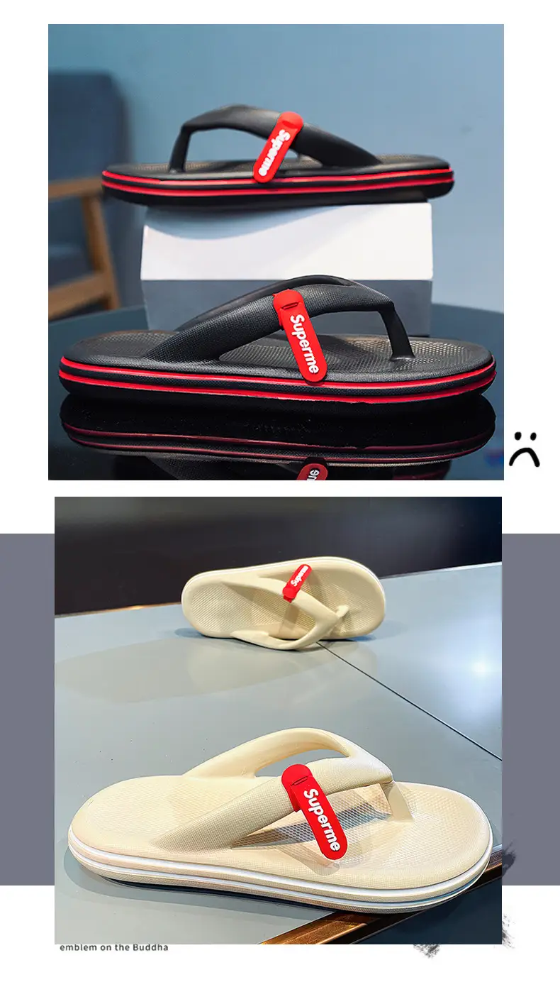 Men's White Flip-Flops Thick Sole Non-Slip Summer — feature 6