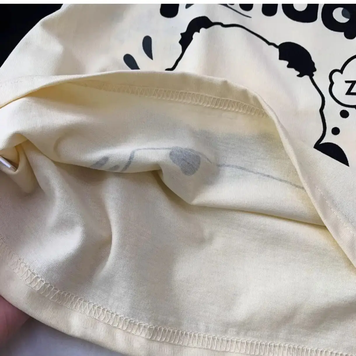 Boys Korean Style Cotton T-Shirt Cream Black 2024 — feature 11