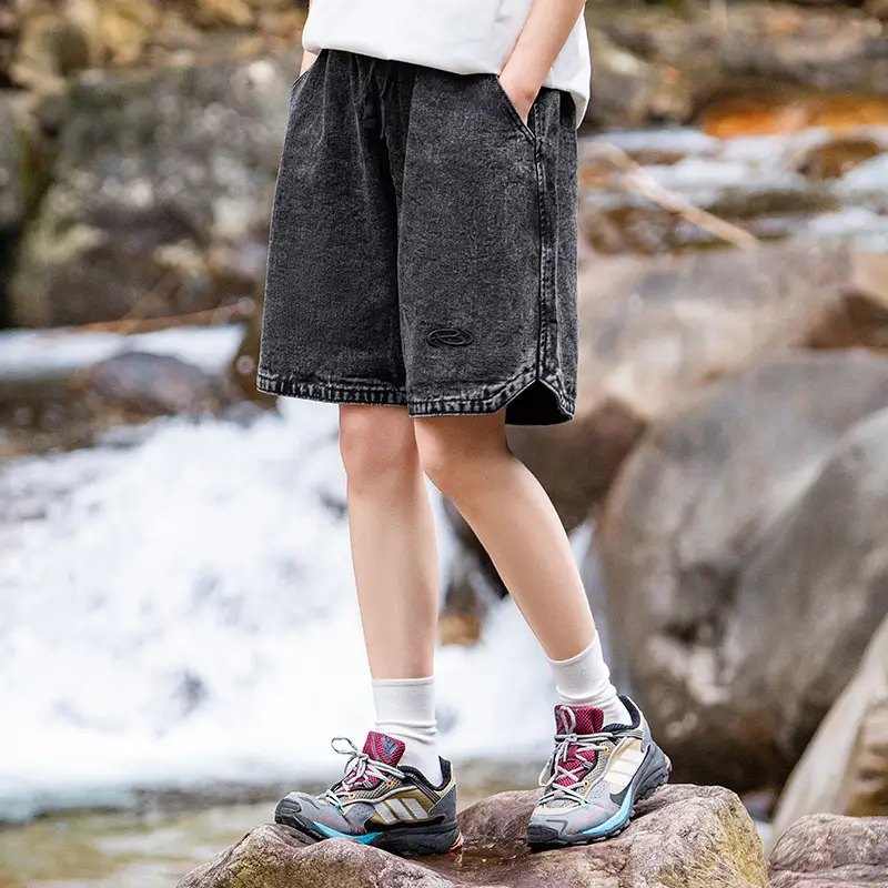 Summer Denim Shorts Washed Old Retro Five Point Pants
