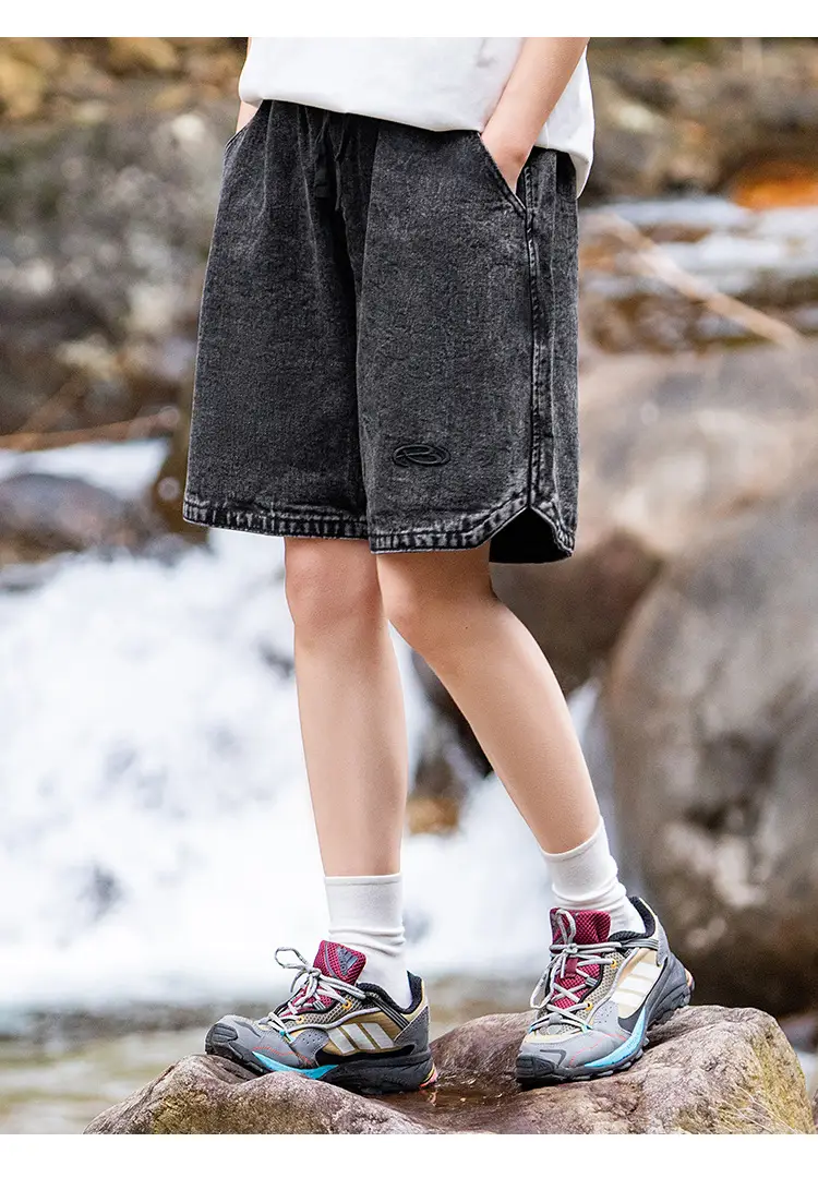 Summer Denim Shorts Washed Old Retro Five Point Pants — feature 10
