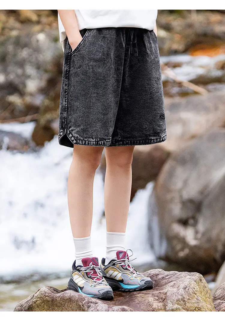 Summer Denim Shorts Washed Old Retro Five Point Pants — feature 11