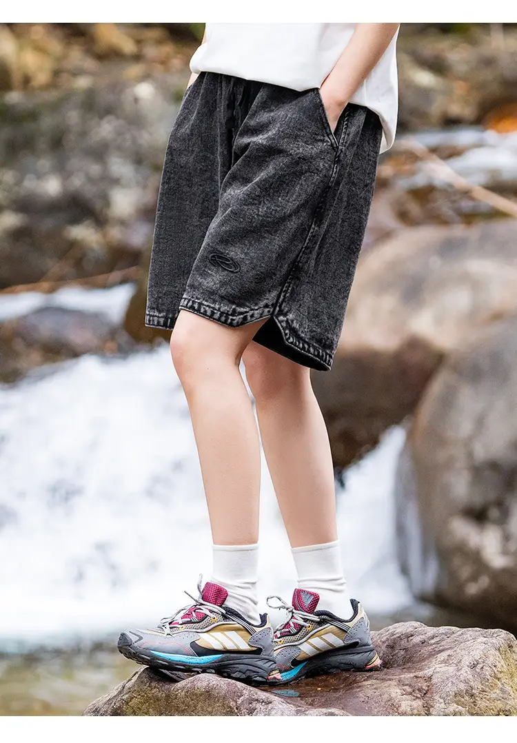 Summer Denim Shorts Washed Old Retro Five Point Pants — feature 13