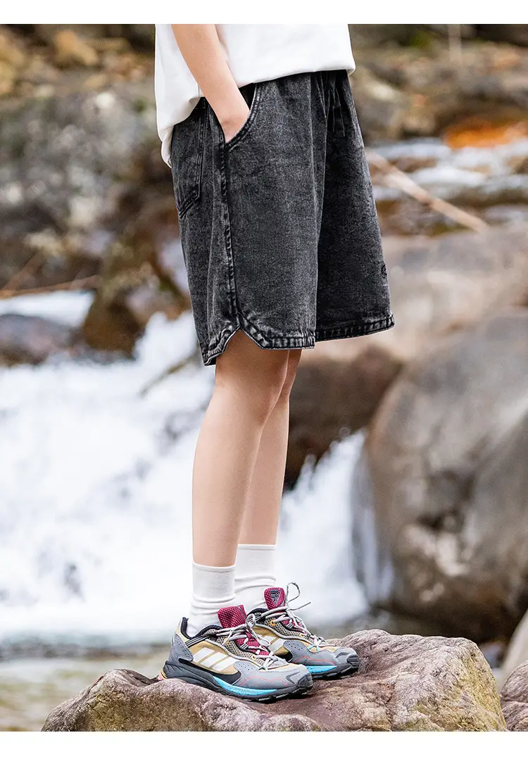 Summer Denim Shorts Washed Old Retro Five Point Pants — feature 15