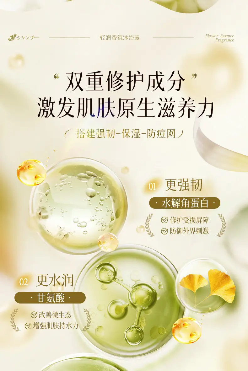 Ji Zhihui Camellia Qingrun Fragrance Body Soap Shake Tone Explosions Perfume-shaped Lasting Large Bottle genuine goods Body Soap — feature 15