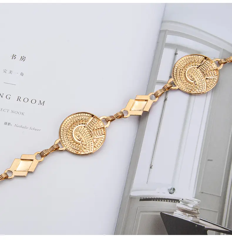 Gold Metal Ethnic Waist Chain for Women 3.5cm — feature 10