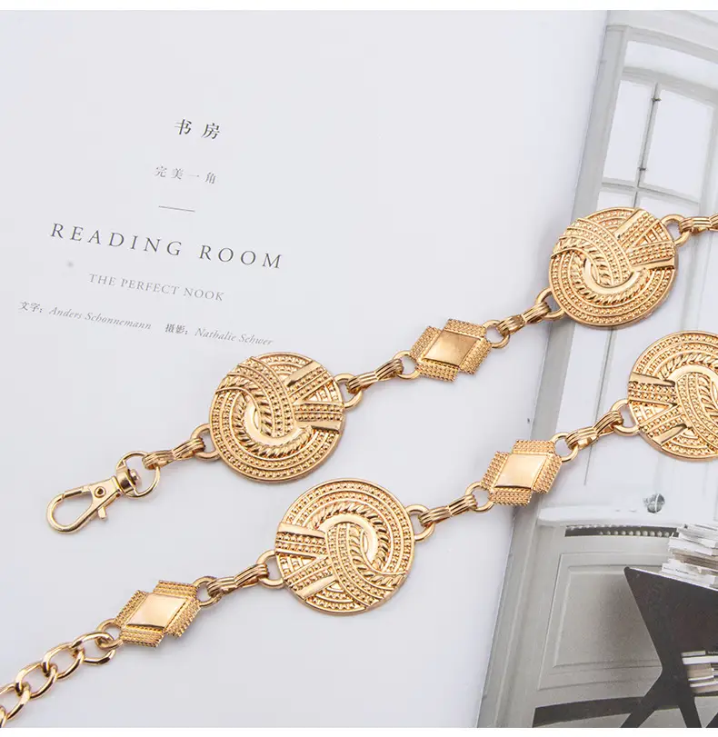 Gold Metal Ethnic Waist Chain for Women 3.5cm — feature 4